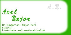 axel major business card